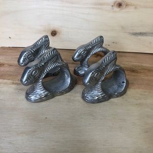 Silver bunny napkin rings
